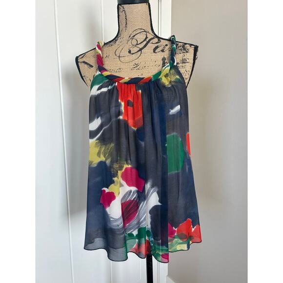 Matty M Tops - Matty M Women’s Silk Floral Sleeveless Tank Top Size Small